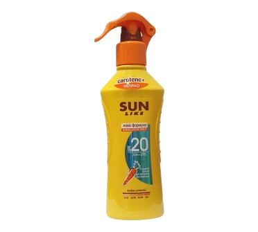 КАРОТЕН СЛЪНЦЕЗ. МЛЯКО SPF20 СПРЕЙ 200мл SUN LIKE